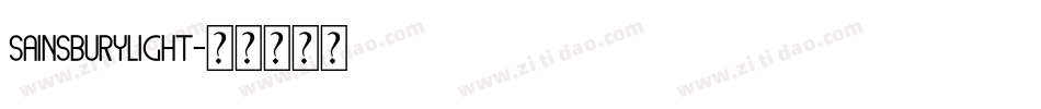 SainsburyLight字体转换