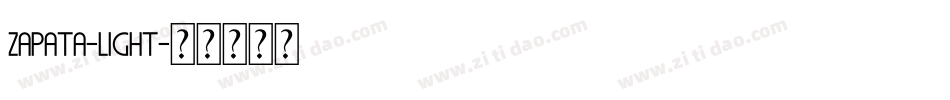 Zapata-Light字体转换