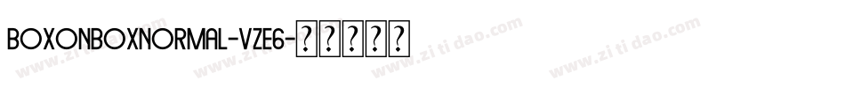 BoxonboxNormal-Vze6字体转换