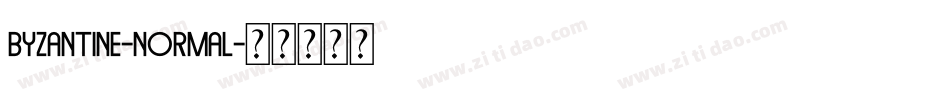 Byzantine-Normal字体转换