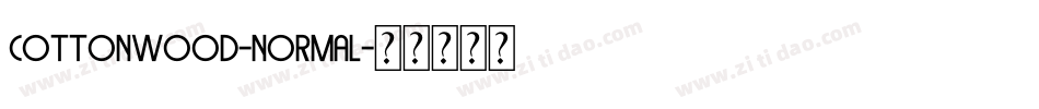 Cottonwood-Normal字体转换