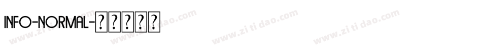 Info-Normal字体转换