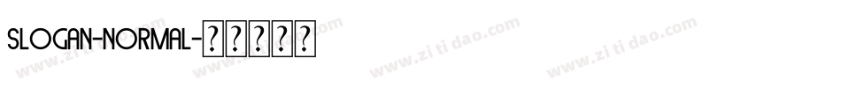 Slogan-Normal字体转换