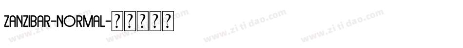 Zanzibar-Normal字体转换