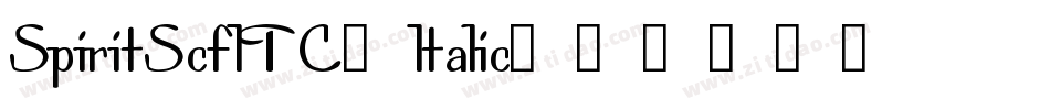 SpiritScfITC-Italic字体转换