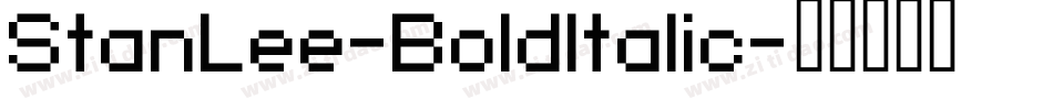 StanLee-BoldItalic字体转换
