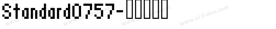 Standard0757字体转换