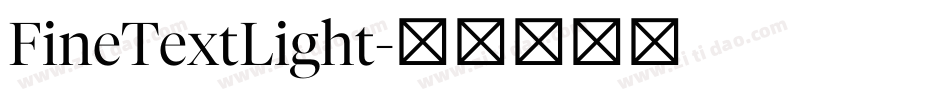 FineTextLight字体转换