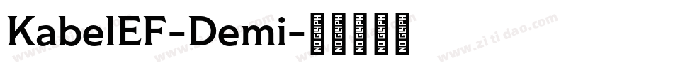 KabelEF-Demi字体转换