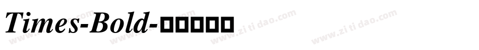Times-Bold字体转换