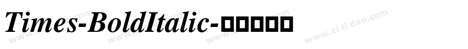 Times-BoldItalic字体转换