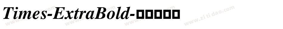 Times-ExtraBold字体转换