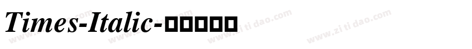 Times-Italic字体转换