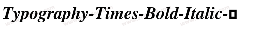 Typography-Times-Bold-Italic字体转换