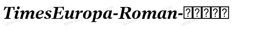 TimesEuropa-Roman字体转换