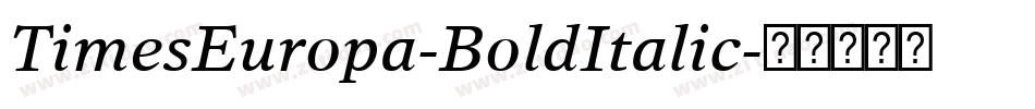 TimesEuropa-BoldItalic字体转换