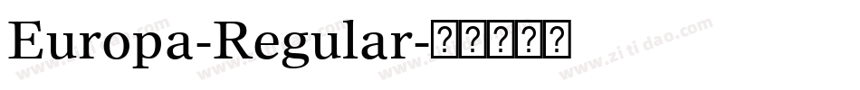 Europa-Regular字体转换