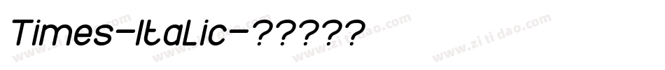 Times-Italic字体转换