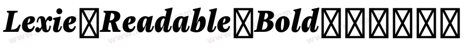 Lexie-Readable-Bold字体转换
