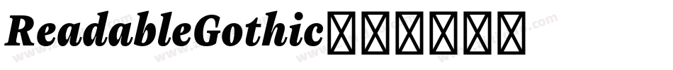 ReadableGothic字体转换