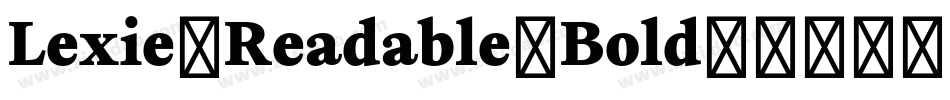 Lexie-Readable-Bold字体转换