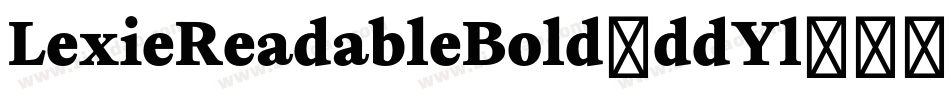 LexieReadableBold-ddYl字体转换