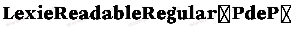 LexieReadableRegular-PdeP字体转换
