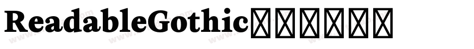ReadableGothic字体转换