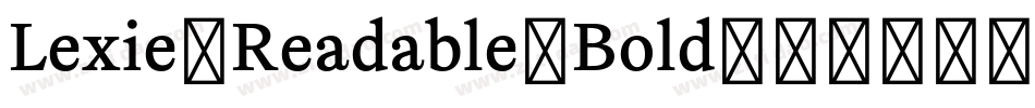 Lexie-Readable-Bold字体转换