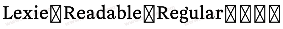 Lexie-Readable-Regular字体转换