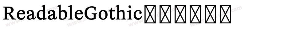 ReadableGothic字体转换