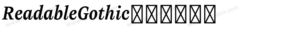 ReadableGothic字体转换