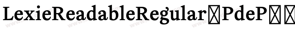 LexieReadableRegular-PdeP字体转换