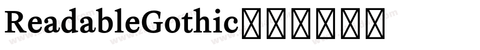 ReadableGothic字体转换