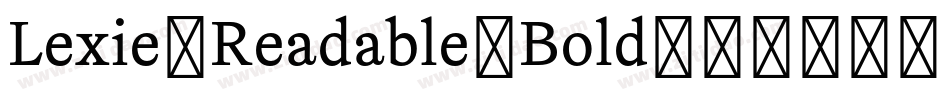 Lexie-Readable-Bold字体转换