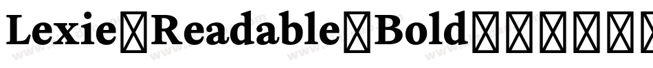 Lexie-Readable-Bold字体转换