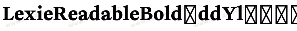 LexieReadableBold-ddYl字体转换