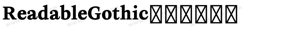 ReadableGothic字体转换