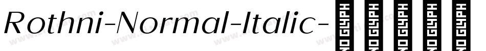 Rothni-Normal-Italic字体转换