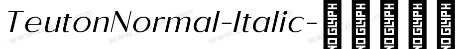 TeutonNormal-Italic字体转换