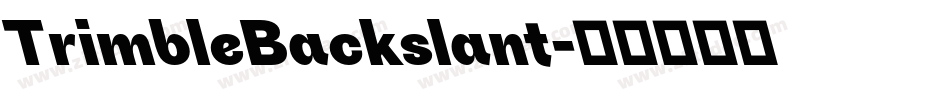 TrimbleBackslant字体转换