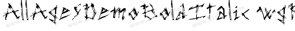 AllAgesDemoBoldItalic-wgR9字体转换