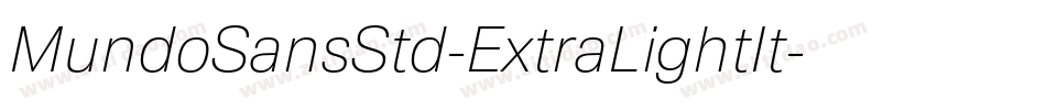 MundoSansStd-ExtraLightIt字体转换