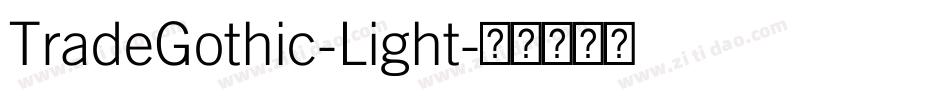TradeGothic-Light字体转换