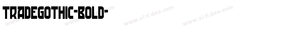 tradegothic-bold字体转换