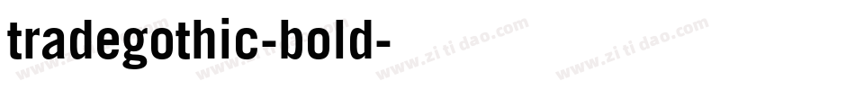 tradegothic-bold字体转换