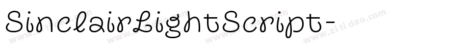SinclairLightScript字体转换