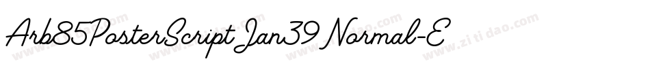 Arb85PosterScriptJan39Normal-EZJ8字体转换