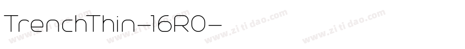 TrenchThin-16R0字体转换