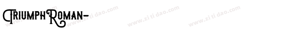 TriumphRoman字体转换